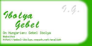 ibolya gebel business card